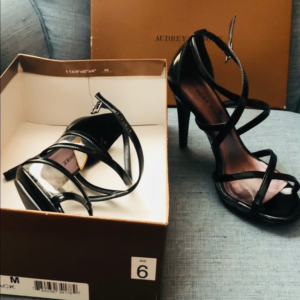 Clear n black heels